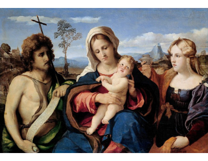 SO XIV-470 Palma Vecchio - Madona s dítětem a svatým Janem Křtitelem a Magdalénou