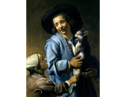 XV-1 Abraham Bloemaert - Mladíci hrající si s kočkou