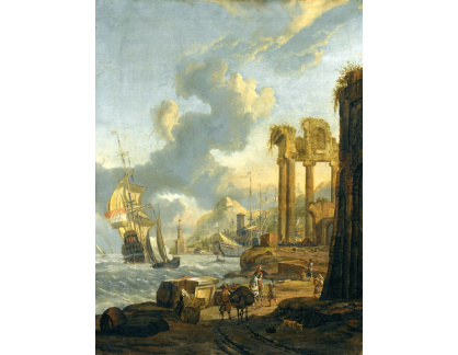 XV-7 Abraham Storck - Středomořský přístav s holandskými válečnými loďmi
