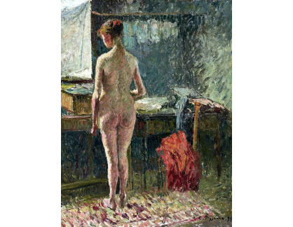 XV-279 Camille Pissarro - Nahá žena zezadu v interiéru