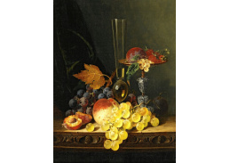 XV-457 Edward Ladell - Zátiší s tácem, ovocem a sklenicí na víno