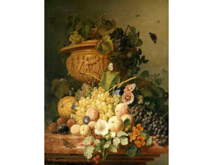 XV-467 Eelke Jelles Eelkema  - Zátiší s květinami a ovocem