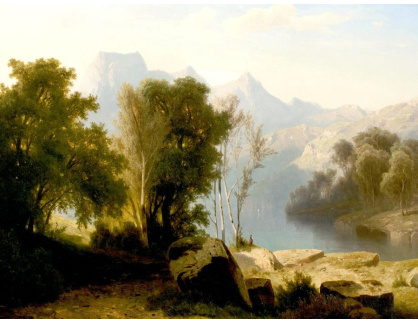 SO XVI-3 Adolf Chwala - Alpská krajina s jezerem