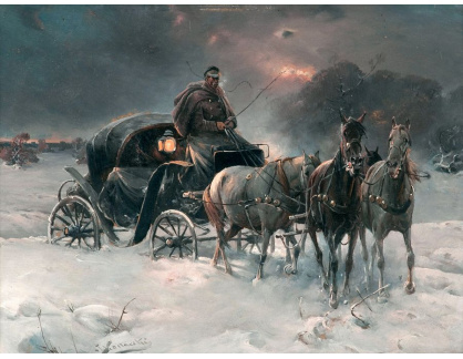 SO XVI-123 Alfred von Wierusz-Kowalski - Cestující v zimě
