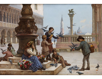 SO XVI-235 Antonio Ermolao Paoletti - Krmení holubů v Benátkách