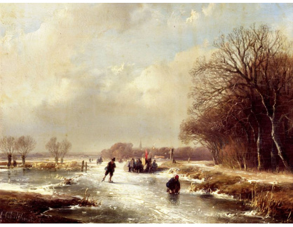 SO XVI-170 Andreas Schelfhout - Zimní krajina s bruslaři