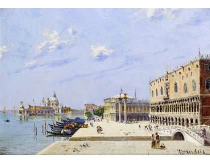 SO XVI-214 Antonietta Brandeis - La Piazzetta a Palazzo Ducale v Benátkách