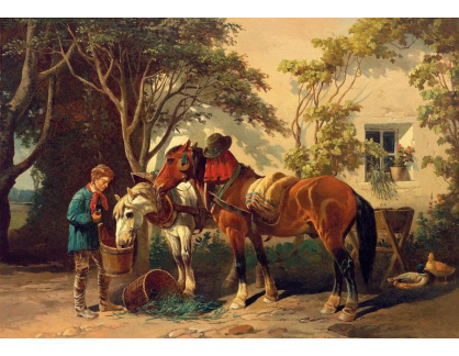 SO XVI-369 Carl Pischinger - Odpočinek koní