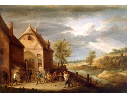 SO XVI-449 David Teniers - Krajina s rolníky při hře