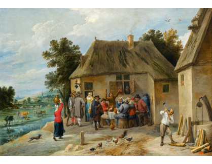 SO XVI-459 David Teniers - Venkovský hostinec
