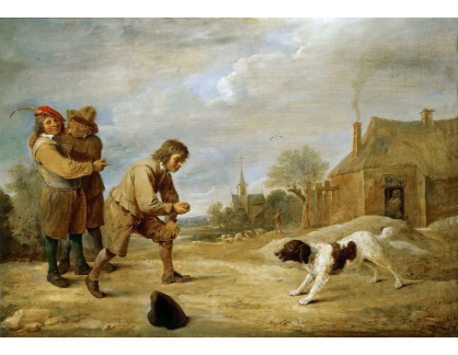 SO XVI-461 David Teniers - Vesničtí chlapci se psem