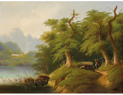 SO XVI-492 Eduard Boehm - Na břehu horského jezera