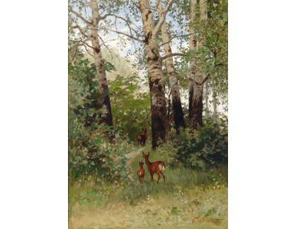 SO XVII-493 Hugo Darnaut - Srnky v lese