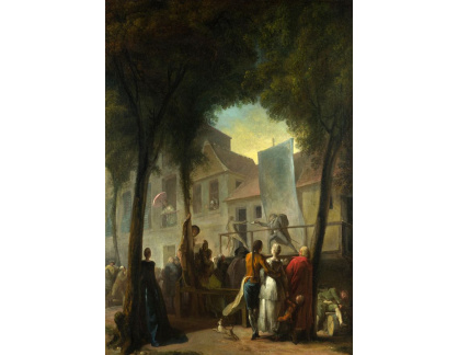 SO XVII-206 Gabriel-Jacques de Saint-Aubi - Scéna z ulice Paříže