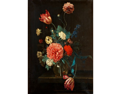 SO XVII-410 Hendrick de Fromantiou - Zátiší s tulipány, pivoňkami, máky a karafiáty