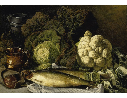 KO I-119 Fanny Churberg - Zátiší s rybami a zeleninou