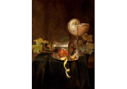 KO II-63 Jan de Heem - Zátiší s pohárem, granátovým jablkem a citronem na stříbrném podnosu