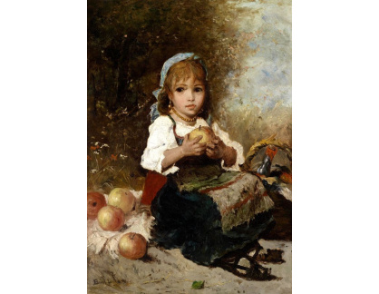 KO II-301 Lajos Bruck - Dívka v kroji s jablky