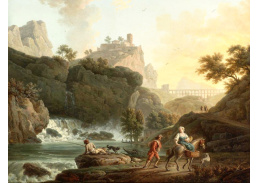 KO III-67 Claude-Joseph Vernet - Krajina s hradem, rybářem a postavami na cestě na cestě