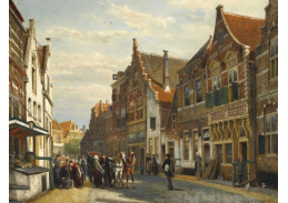 KO III-70 Cornelis Springer - Široká ulice Oudewateru v létě
