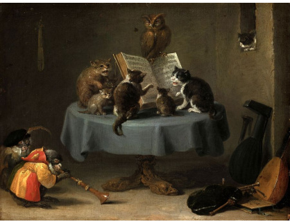 KO III-75 David Teniers - Kočičí koncert