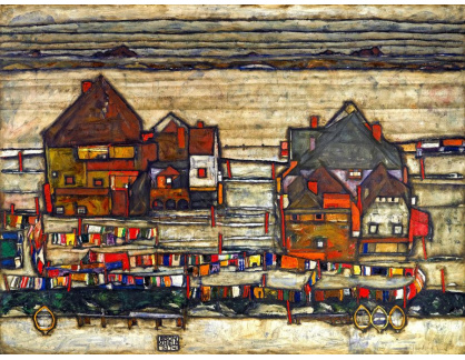 KO III-87 Egon Schiele - Domy s barevným prádlem