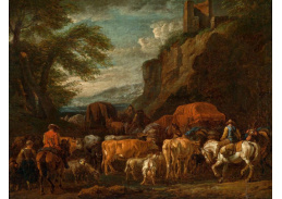 KO III-350 Pieter van Bloemen - Jižní krajina s dobytkem a jezdci