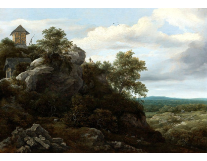 KO IV-7 Jacob van Ruisdael - Krajina s domy na skalnatém kopci