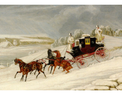 KO IV-30 James Pollard - Královská pošta na cestě Londýn-Glasgow ve sněhové bouři