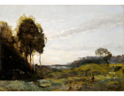 KO IV-115 Jean-Baptiste-Camille Corot - Postava v krajině