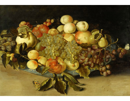 KO IV-189 Johannes Bosschaert - Zátiší z ostružin, jablek, broskví a hrušek s motýly