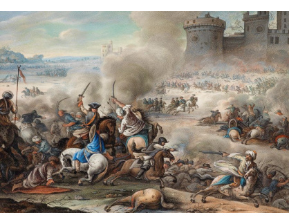KO IV-337 Nicolas van Blarenberghe - Kavalérie v bitvě před tvrzi