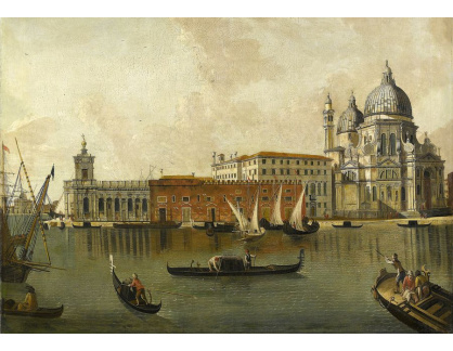 KO IV-450 Michele Marieschi - Pohled na Dogana a Santa Maria della Salute v Benátkách
