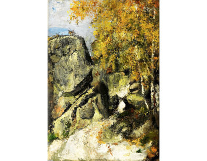 KO V-118 Paul Cézanne - Skály v lese ve Fontainebleau