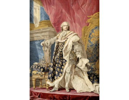KO V-169 Pierre Francois Cozette - Portrét Ludvíka XV v královském kostýmu