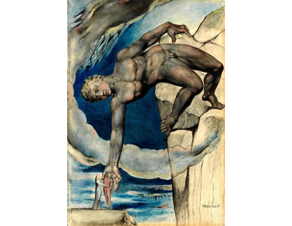 KO V-330 William Blake - Antaeus odkládající Dante a Virgil v posledním kruhu pekla