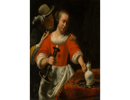 KO V-409 Cornelis Bisschop - Mladá žena s nápadníkem