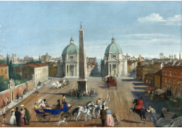 KO VI-51 Neznámý autor - Pohled na náměstí Piazza del Popolo v Římě