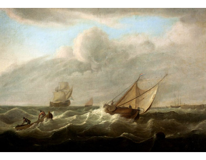 KO VI-264 Pieter Mulier - Rybáři na rozbouřeném moři
