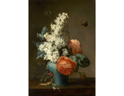 VKZ 543 Jean Louis Prevost - Zátiší s květinami a motýly
