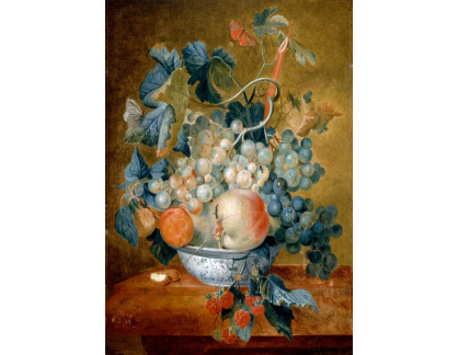 VKZ 550 Michiel van Huysum - Delftská mísa s květinami a ovocem
