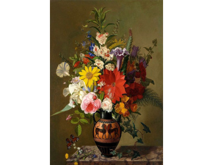 VKZ 421 Adolf Carl Senff - Květinové zátiší s řeckou vázou
