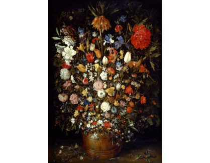 VKZ 495 Jan Brueghel - Květiny v dřevěné váze