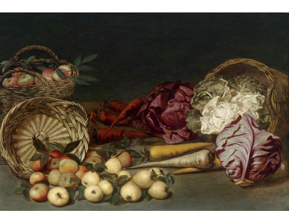 VKZ 469 Jan van Kessel - Zátiší se zelím, mrkví, pastinákem a jablky