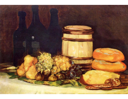 VZ067 Francisco de Goya - Zátiší s ovocem, lahvemi, chleby