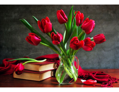 VZ142 Zátiší s tulipány