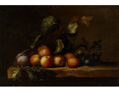 VZ177 Neznámý autor - Zátiší s jablky a švestkami