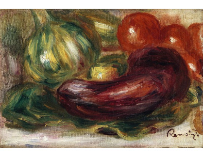 VZ183 Pierre Auguste Renoir, Zátiší s cuketou, rajčaty a lilkem