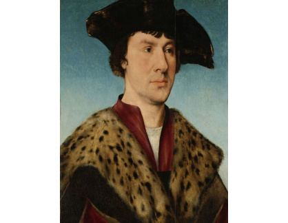PORT-555 Joos van Cleve - Portrét muže v šatech s kožešinou