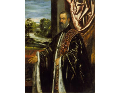 PORT-293 Jacopo Tintoretto - Portrét Marina Grimani